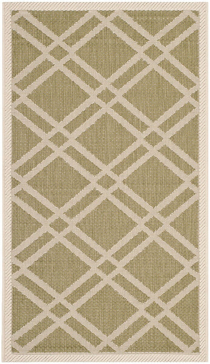 Safavieh Courtyard Cy6923-244 Green / Beige Geometric Area Rug