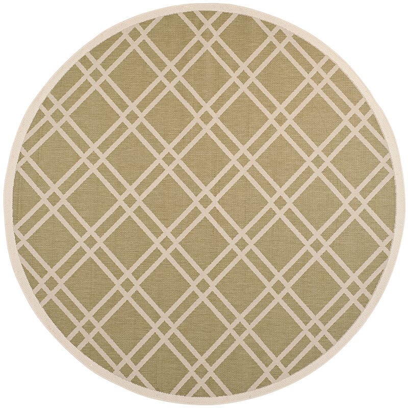 Safavieh Courtyard Cy6923-244 Green / Beige Geometric Area Rug