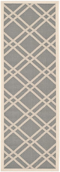 Safavieh Courtyard Cy6923-246 Anthracite / Beige Geometric Area Rug