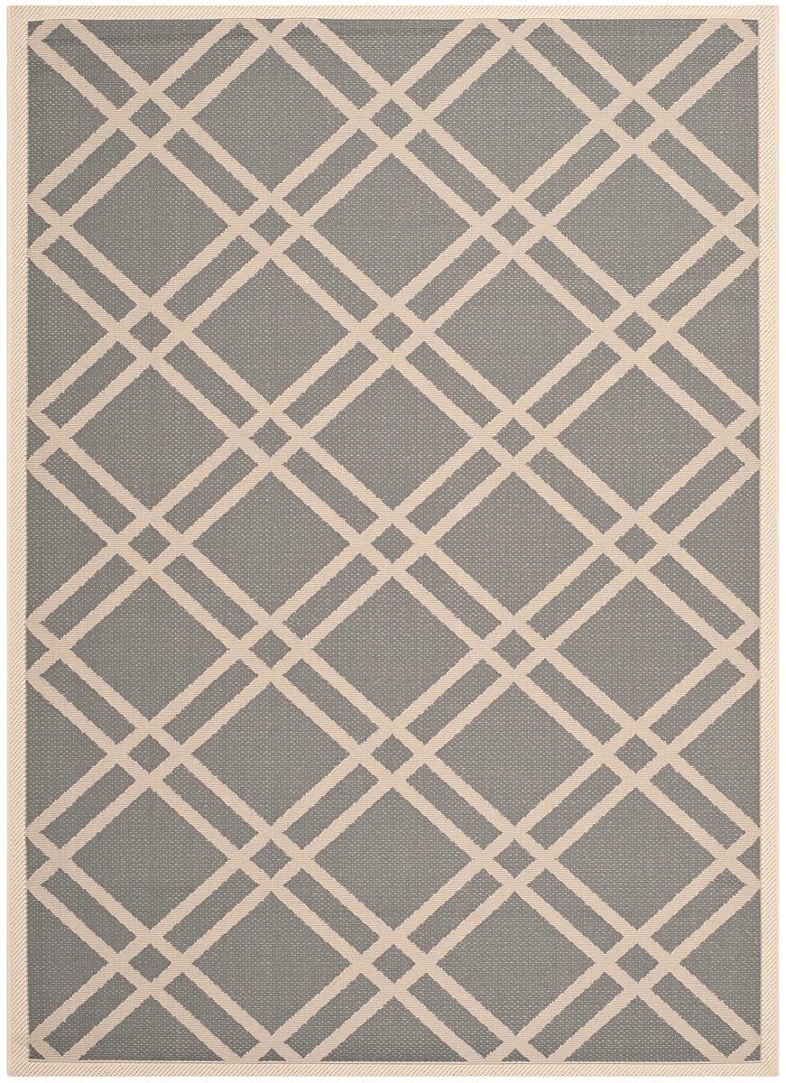 Safavieh Courtyard Cy6923-246 Anthracite / Beige Geometric Area Rug