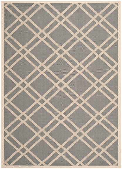 Safavieh Courtyard Cy6923-246 Anthracite / Beige Geometric Area Rug