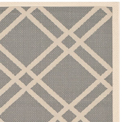 Safavieh Courtyard Cy6923-246 Anthracite / Beige Geometric Area Rug