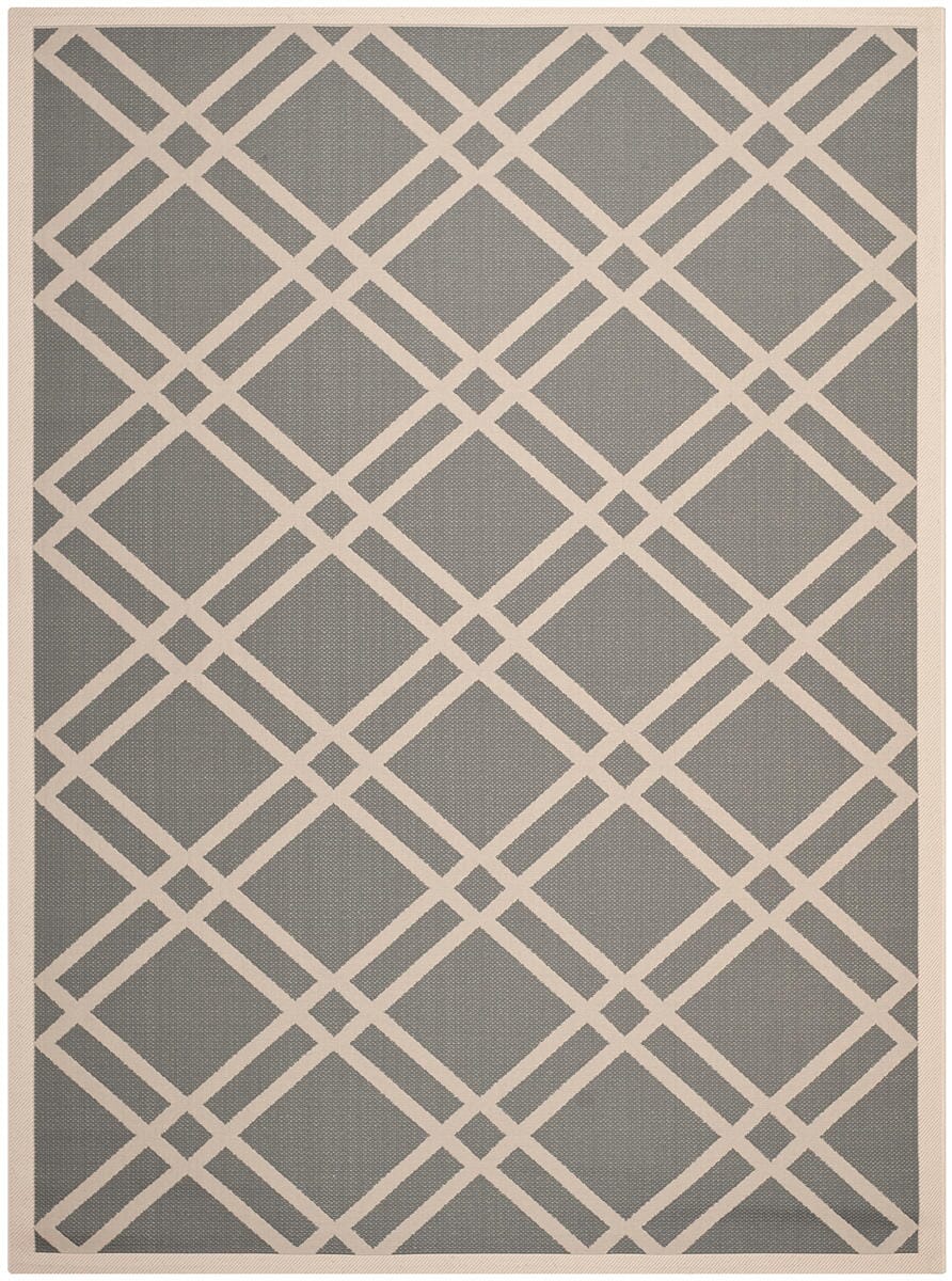 Safavieh Courtyard Cy6923-246 Anthracite / Beige Geometric Area Rug