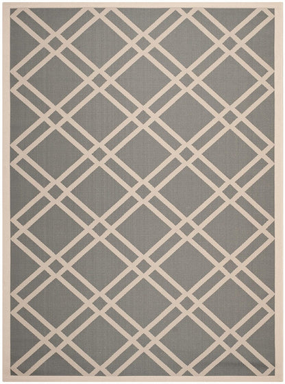 Safavieh Courtyard Cy6923-246 Anthracite / Beige Geometric Area Rug