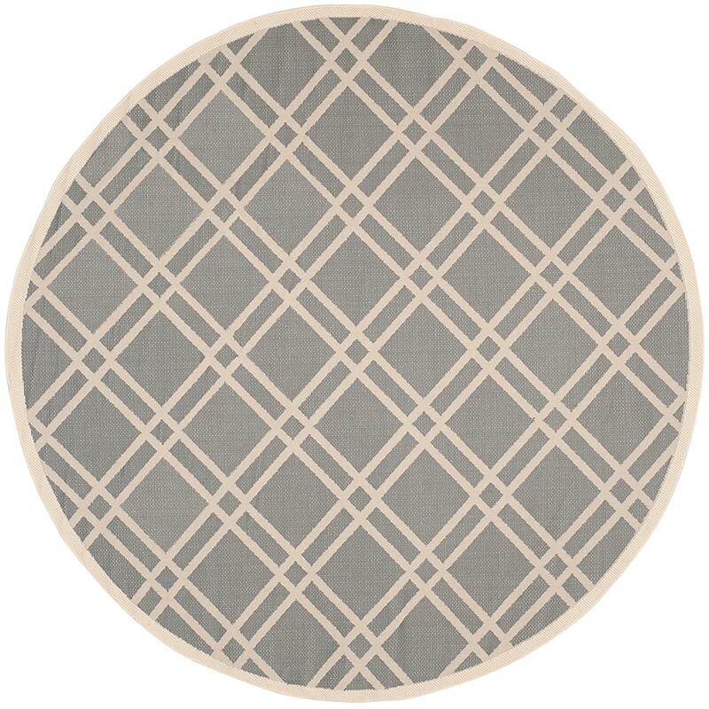 Safavieh Courtyard Cy6923-246 Anthracite / Beige Geometric Area Rug