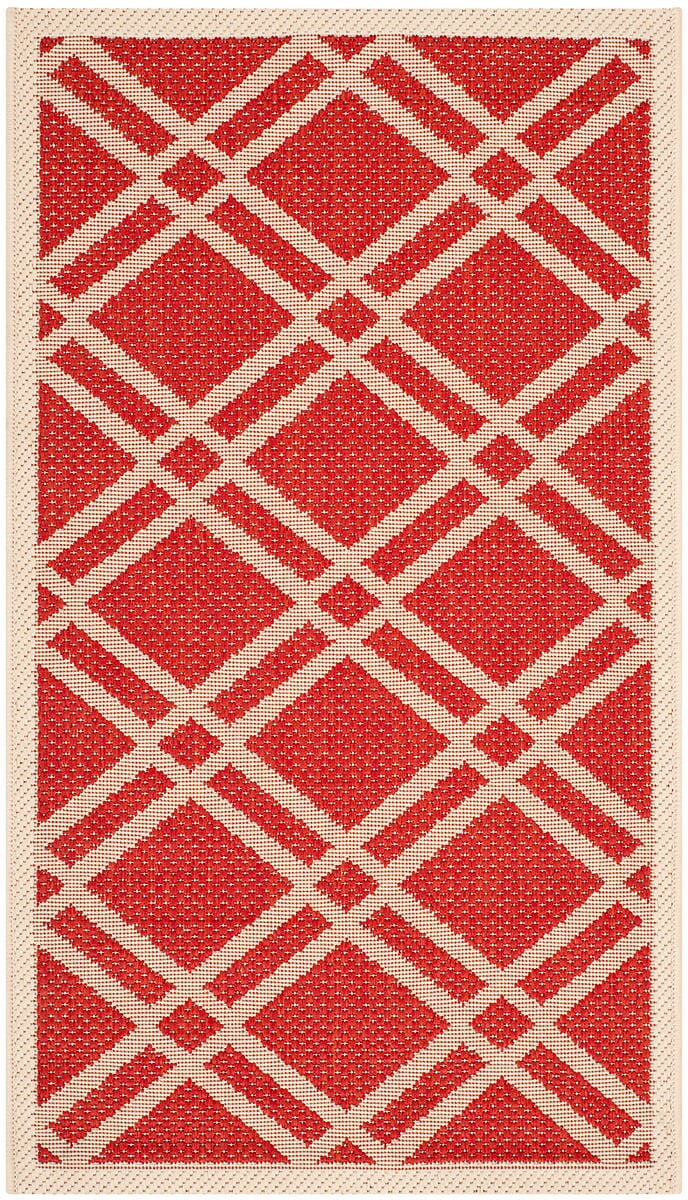 Safavieh Courtyard Cy6923-248 Red / Bone Geometric Area Rug