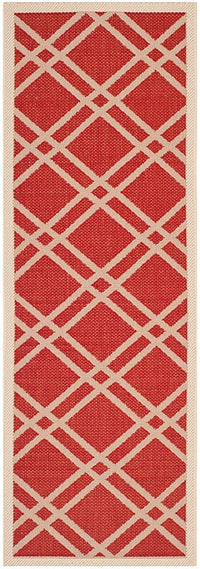 Safavieh Courtyard Cy6923-248 Red / Bone Geometric Area Rug