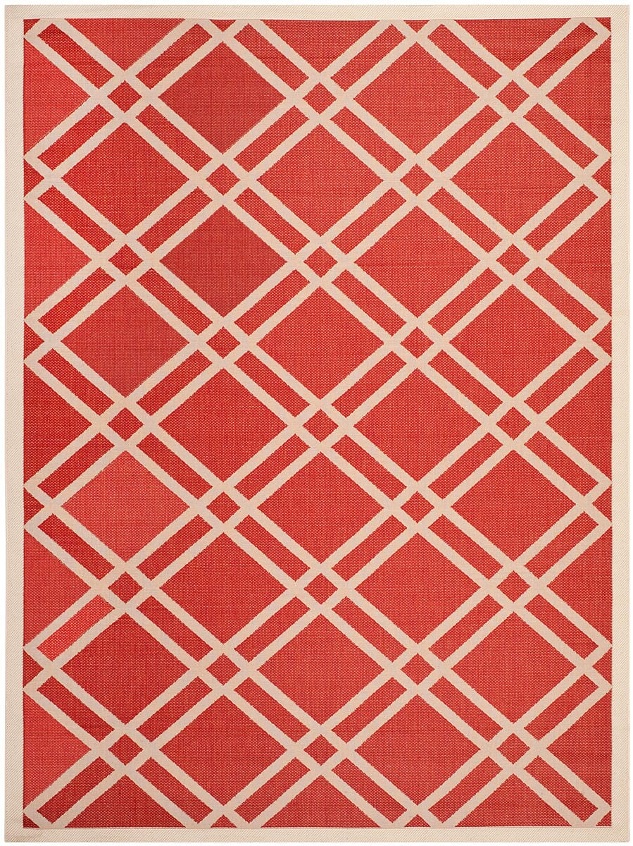 Safavieh Courtyard Cy6923-248 Red / Bone Geometric Area Rug