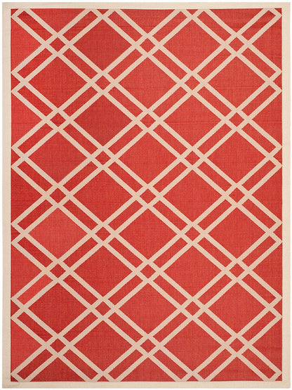 Safavieh Courtyard Cy6923-248 Red / Bone Geometric Area Rug