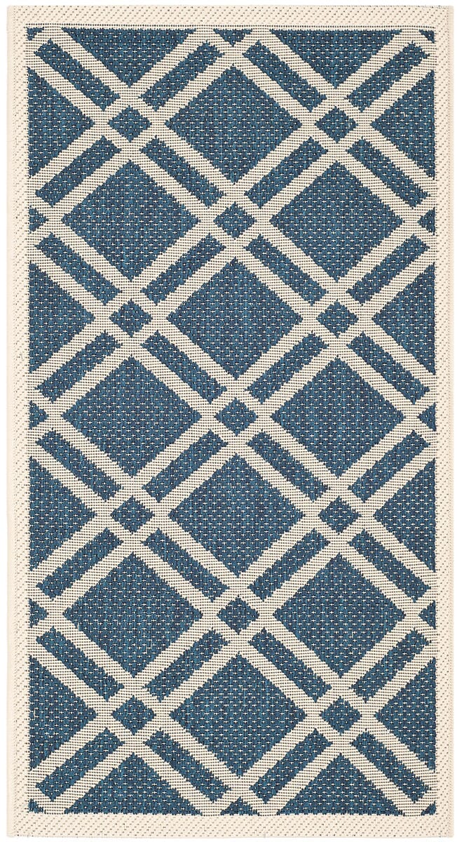 Safavieh Courtyard Cy6923-268 Navy / Beige Geometric Area Rug