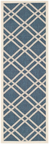 Safavieh Courtyard Cy6923-268 Navy / Beige Geometric Area Rug