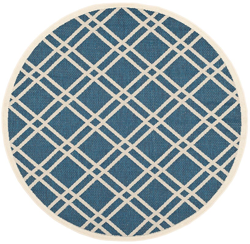 Safavieh Courtyard Cy6923-268 Navy / Beige Geometric Area Rug