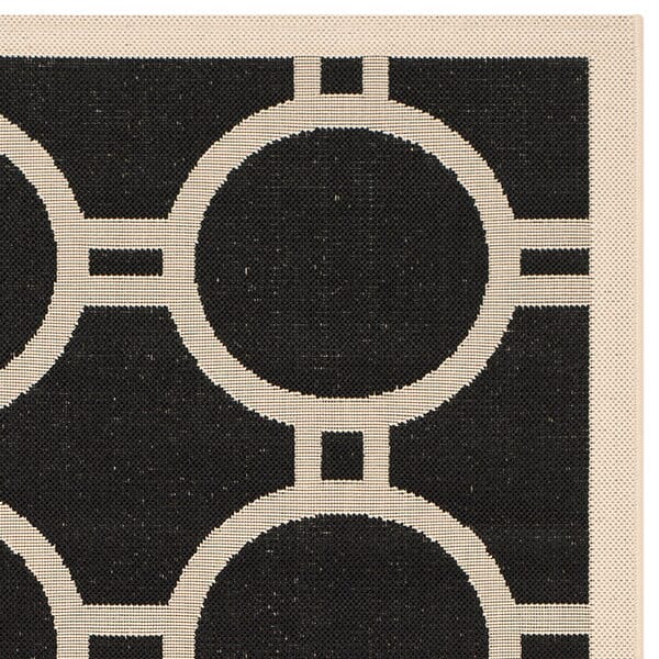 Safavieh Courtyard Cy6924-266 Black / Beige Geometric Area Rug