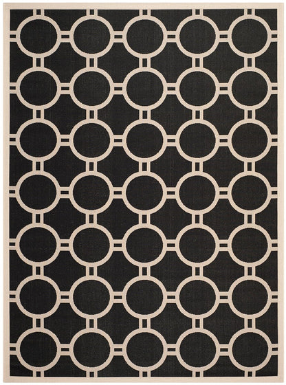 Safavieh Courtyard Cy6924-266 Black / Beige Geometric Area Rug