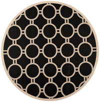 Safavieh Courtyard Cy6924-266 Black / Beige Geometric Area Rug