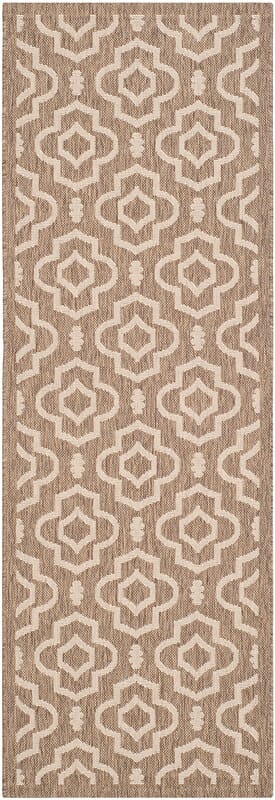 Safavieh Courtyard Cy6926-242 Brown / Bone Geometric Area Rug