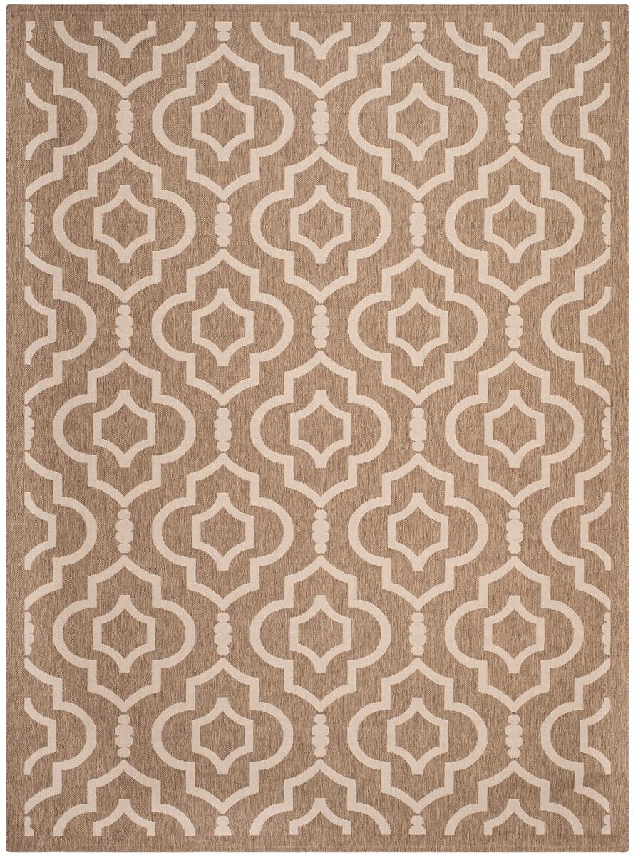 Safavieh Courtyard Cy6926-242 Brown / Bone Geometric Area Rug