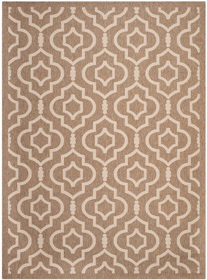 Safavieh Courtyard Cy6926-242 Brown / Bone Geometric Area Rug