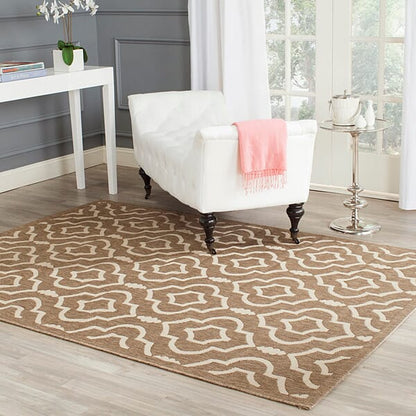 Safavieh Courtyard Cy6926-242 Brown / Bone Geometric Area Rug