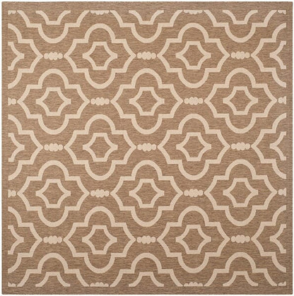 Safavieh Courtyard Cy6926-242 Brown / Bone Geometric Area Rug