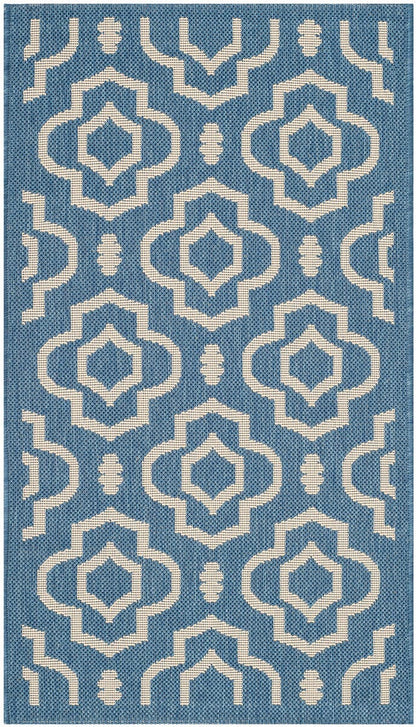 Safavieh Courtyard Cy6926-243 Blue / Beige Geometric Area Rug