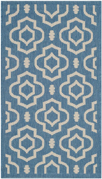 Safavieh Courtyard Cy6926-243 Blue / Beige Geometric Area Rug