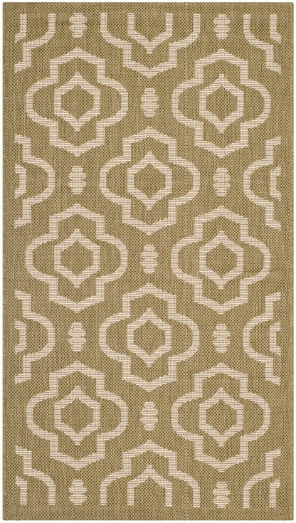 Safavieh Courtyard Cy6926-244 Green / Beige Geometric Area Rug