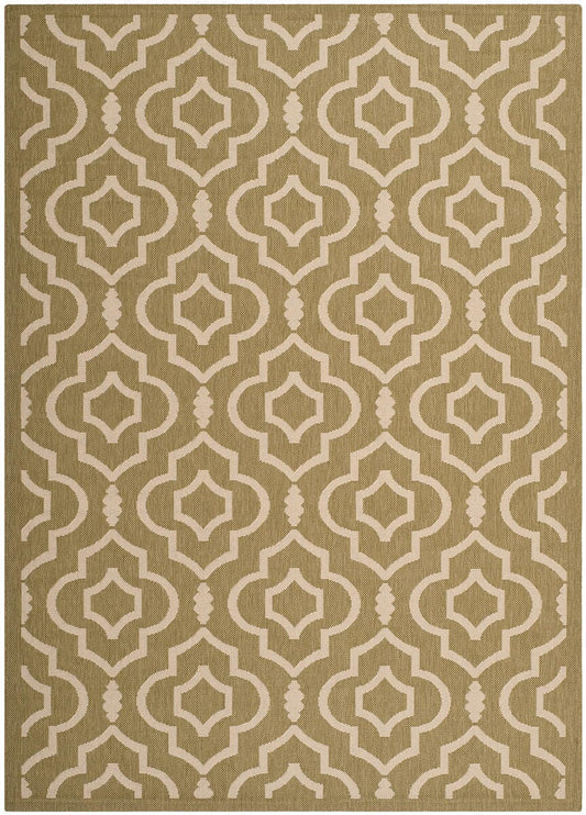 Safavieh Courtyard Cy6926-244 Green / Beige Geometric Area Rug