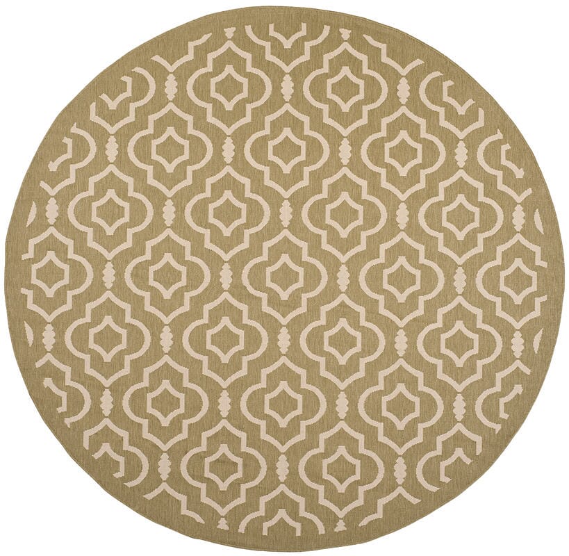 Safavieh Courtyard Cy6926-244 Green / Beige Geometric Area Rug