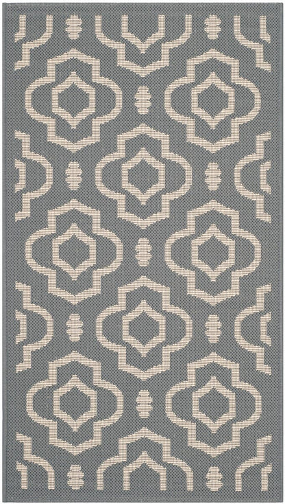 Safavieh Courtyard Cy6926-246 Anthracite / Beige Geometric Area Rug