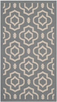 Safavieh Courtyard Cy6926-246 Anthracite / Beige Geometric Area Rug