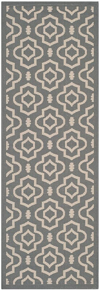 Safavieh Courtyard Cy6926-246 Anthracite / Beige Geometric Area Rug