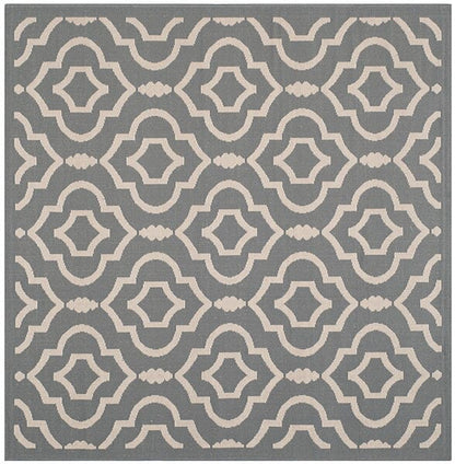 Safavieh Courtyard Cy6926-246 Anthracite / Beige Geometric Area Rug