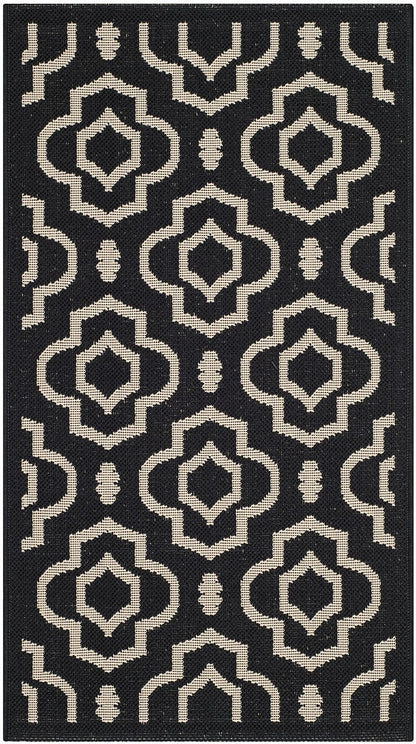 Safavieh Courtyard Cy6926-266 Black / Beige Geometric Area Rug