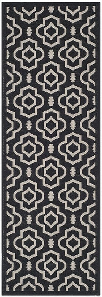 Safavieh Courtyard Cy6926-266 Black / Beige Geometric Area Rug