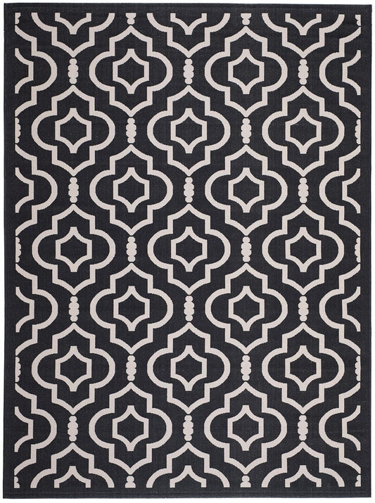 Safavieh Courtyard Cy6926-266 Black / Beige Geometric Area Rug