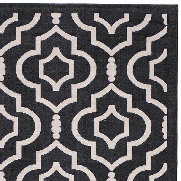 Safavieh Courtyard Cy6926-266 Black / Beige Geometric Area Rug