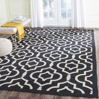 Safavieh Courtyard Cy6926-266 Black / Beige Geometric Area Rug