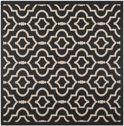 Safavieh Courtyard Cy6926-266 Black / Beige Geometric Area Rug