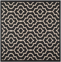 Safavieh Courtyard Cy6926-266 Black / Beige Geometric Area Rug