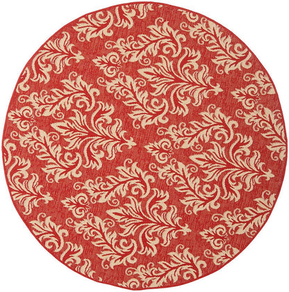 Safavieh Courtyard Cy6930-28 Red / Creme Damask Area Rug