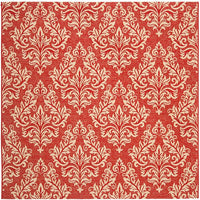 Safavieh Courtyard Cy6930-28 Red / Creme Damask Area Rug