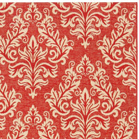 Safavieh Courtyard Cy6930-28 Red / Creme Damask Area Rug