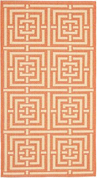 Safavieh Courtyard Cy6937-21 Terracotta / Cream Geometric Area Rug