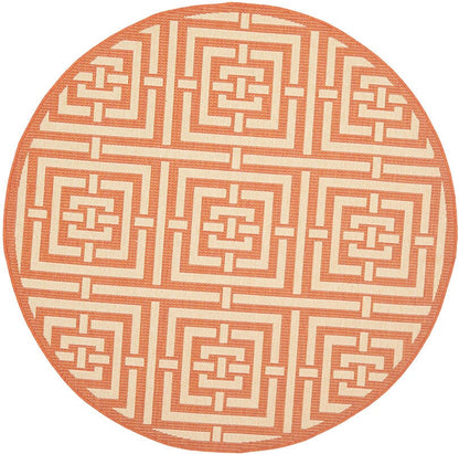 Safavieh Courtyard Cy6937-21 Terracotta / Cream Geometric Area Rug