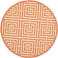 Safavieh Courtyard Cy6937-21 Terracotta / Cream Geometric Area Rug