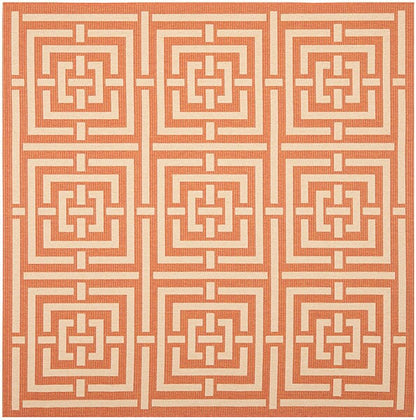 Safavieh Courtyard Cy6937-21 Terracotta / Cream Geometric Area Rug