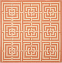 Safavieh Courtyard Cy6937-21 Terracotta / Cream Geometric Area Rug