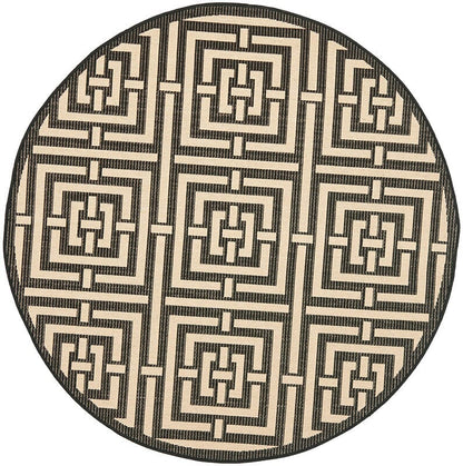 Safavieh Courtyard Cy6937-26 Black / Bone Geometric Area Rug