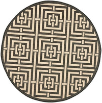 Safavieh Courtyard Cy6937-26 Black / Bone Geometric Area Rug